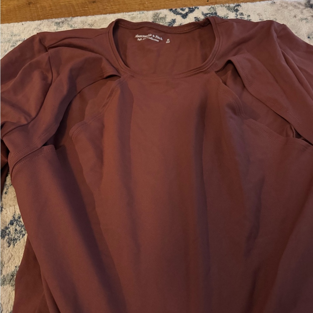 Abercrombie & Fitch Burgundy Long Sleeve Shirt
